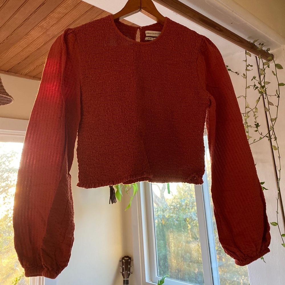 Smocked Crop Blouse